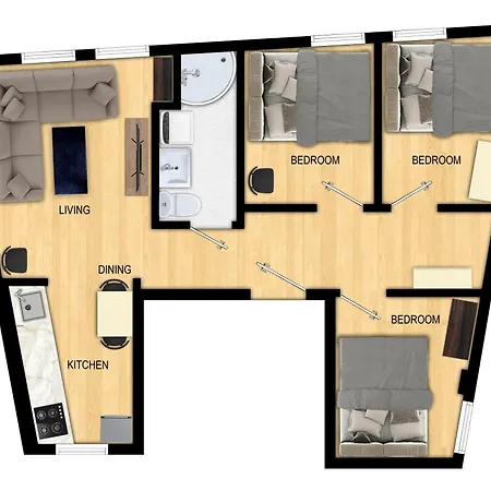 Family Friendly 3br - Quiet Area - Behind Bryggen Apartament Bergen